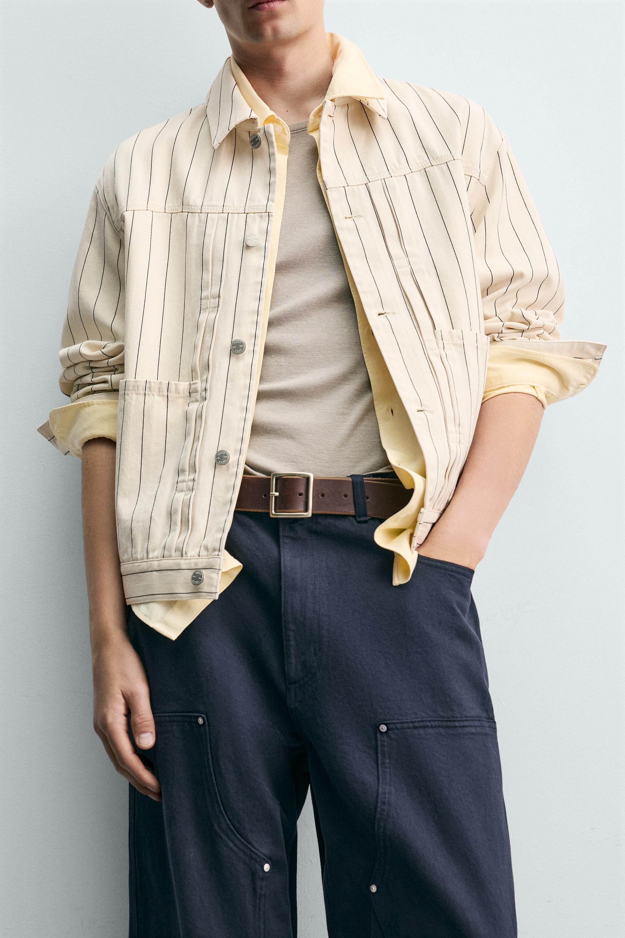 BLOUSON COUPE DÉCONTRACTÉE À RAYURES